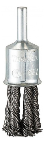 Carda Brocha Alambre Trenzado De 1 X 1/4 Makita D73857 Color Plateado