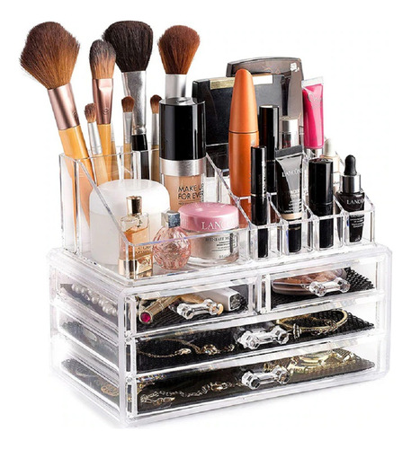 Organizador De Maquillaje De Acrílico De 3 Cajones