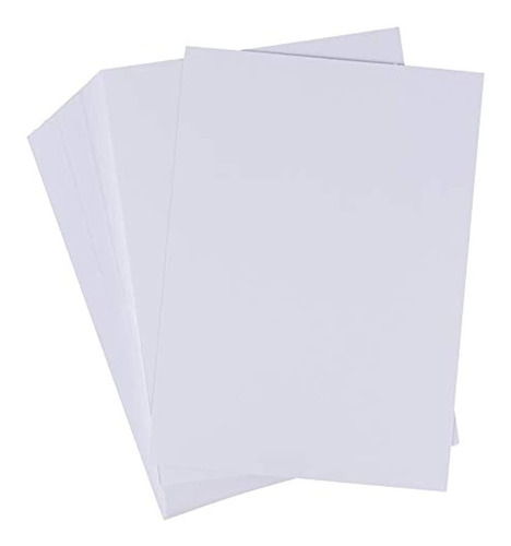 Paquete De 200 Tarjetas De Cartulina Blanca Pesada De 5x7''