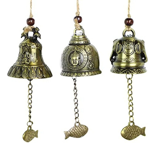 . Campana Feng Shui Bendición Suerte Campanas De Viento, 3