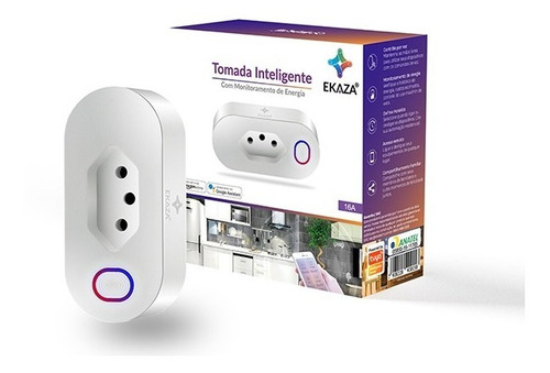 Imagem 2 de 3 de Tomada Inteligente 16a Automação Wifi Ekaza