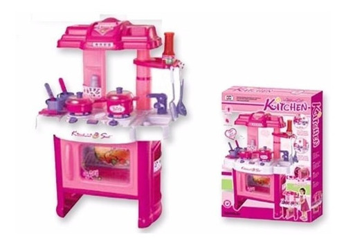 Cocina Cocinita Rosada Niña Niño Juguete Kitchen Set Sonido