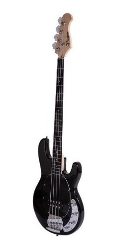 Bajo Electrico Activo Parquer Tipo Musicman Negro Con Funda