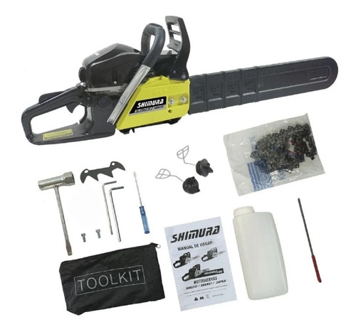 Imagen 3 de 4 de Motosierra Shimura 58cc 2t Espada 20 + Cadena Extra Sh58st