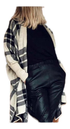 Saco Poncho Mujer Cuandrille Lana Acrilico