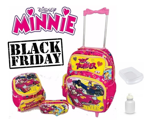 Kit Mochila Minnie Infantil  Rodinha Original Promoção 2019