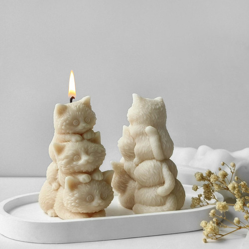 . Molde Para Velas De Gatos Apilados Molde Para Hacer Gatos