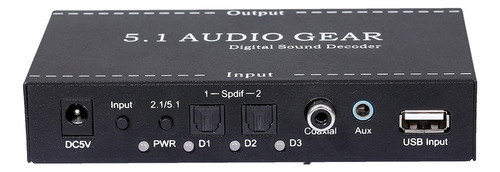 Nk-a6l 5.1 Audio Gear Digital Audio Decodificador De Sonido