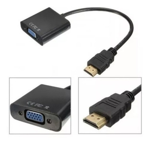 Imagen 3 de 5 de Cable Convertidor De Hdmi A Vga Pc Laptop Tv Monitor Pasivo
