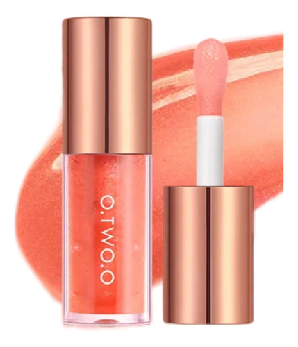 O.two.o Lip Oil Gloss Plump Crystal Tono 02 Rosewood