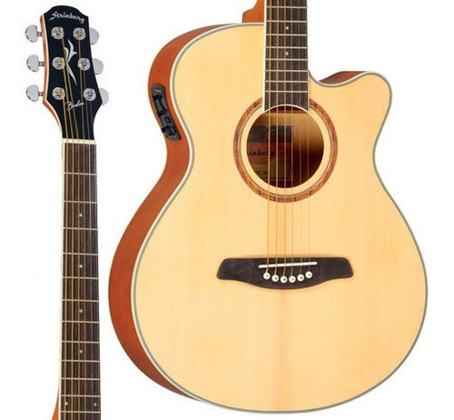 Imagem 2 de 10 de Violão Strinberg Berlin Be30c Elétrico C/ Afinador Natural