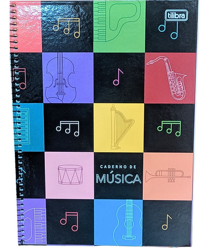 Caderno De Música Partitura Universitário 80 Folhas Tilibra