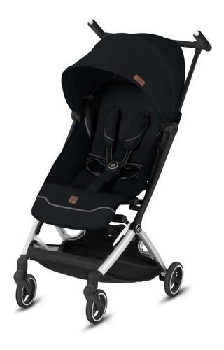 Carrinho de bebê de paseio GB Pockit+All City velvet black com chassi de cor preto e prateado