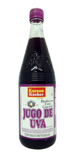 Kushon Kosher Jugo De Uva Sin AzĂșcar 650 Ml