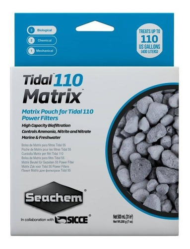 Seachem Tidal Matrix 110- Controla Amonio, Nitrito Y Nitrato