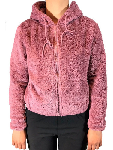 Campera Rush Town Lifestyle Mujer Peluche Rosa Cli