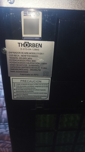 Thorben 5 En 1, Calefactor, Enfriador, Repelente