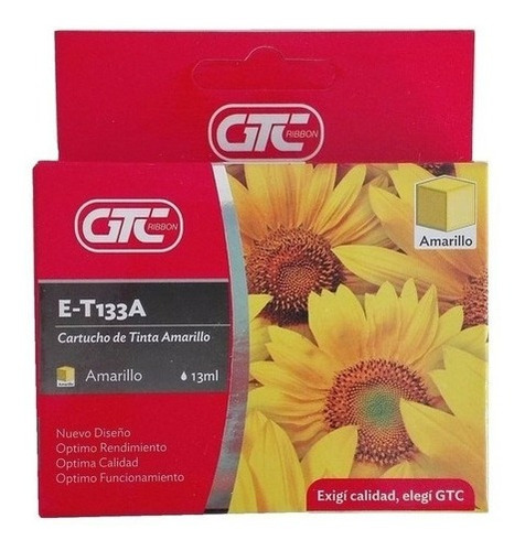 Cartucho Gtc Amarillo E-t133a Compatible Tx125 Tx235w