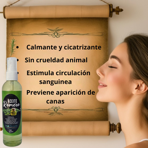 Aceite Romero Bio-farmily Mejora Cabello Y Piel 125 Ml