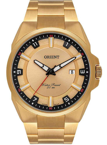 Relógio Masculino Sport Dourado Orient Mgss1231c1kx