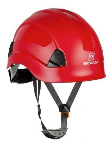 Casco De Seguridad Segma Rojo/blanco Con Barbijo