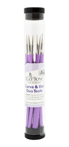 Ezflow Duo Tools Kit Decoración Uñas Dooting Curva Nail Art