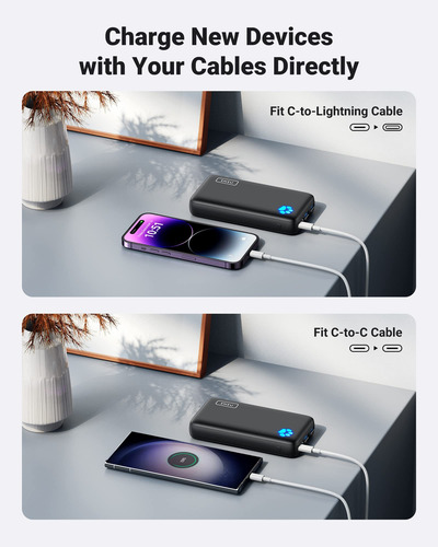 Power Bank Iniu 20000 Mah, 22,5 W, Pd Qc, Usb C, Carga Rápid