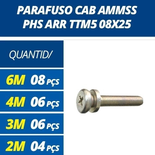 Imagem 1 de 1 de Parafuso Cab Ammss Phs Arr Ttm5 08x25 Al - 2uni