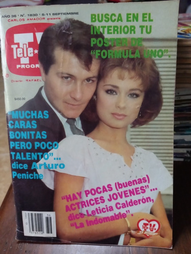 Leticia Calderon Y Arturo Peniche En Revista Teleguia 1987