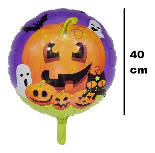 Set Globos Feliz Halloween Esqueleto Calabaza Telaraña Jack