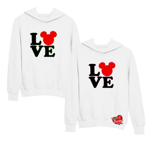 Sudaderas Duo De Novios Love Mickey Minnie Letras Hoodie