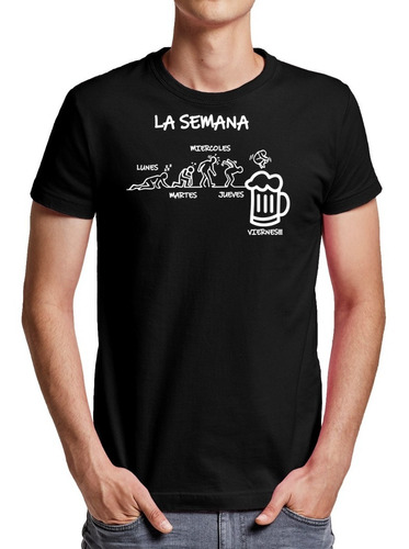 Polera Viva El Viernes - Cerveza - Polo - Frase Humor