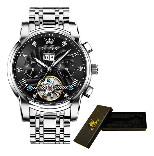 Reloj Con Calendario Mecánico Olevs 9910 Tourbillon