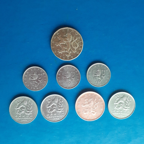 Monedas Republica Checa Coronas Y Dragones De 1,5,10,20 X 8u