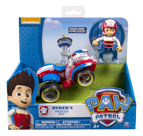 Paw Patrol Ryders Rescue Atv, Vechicle Y Figura