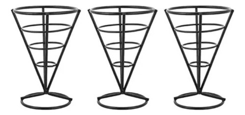 3cono Elegante Soporte Porta Papas Snacks Restaurante Cocina