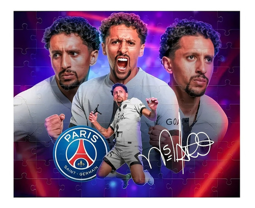 Quebra-cabeça Psg Marquinhos 100 Peças Mimo Toys - 2308