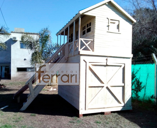 Casita Infantil Galpon Maderas Ferrari 2x1 Dia Del Padre Niñ