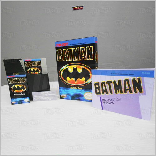 Batman Y Mario Bros Nes - Caja, Cubrepolvo, Etiquetas Manual