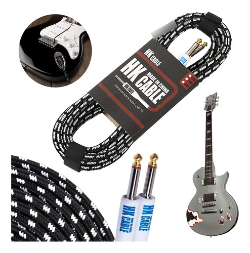 Cable De Guitarra De 3 M Conector Inalámbrico Para Guitarra