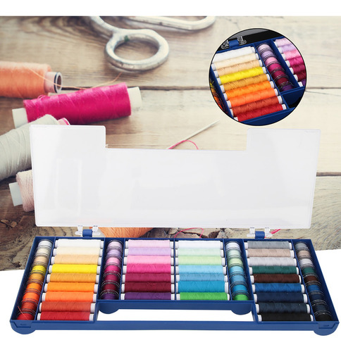 Hilo Costura Caja De Coser 32 Colores Y 64 Acces De Kit