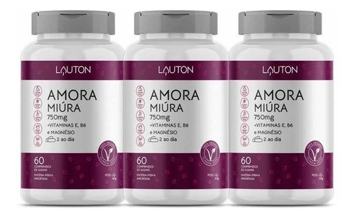 Amora Miúra 180 Tabletes 1000mg Alivia Tpm Menopausa Lauton