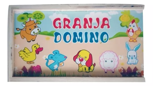 Domino Infantil En Madera De Animales Niños Didáctico