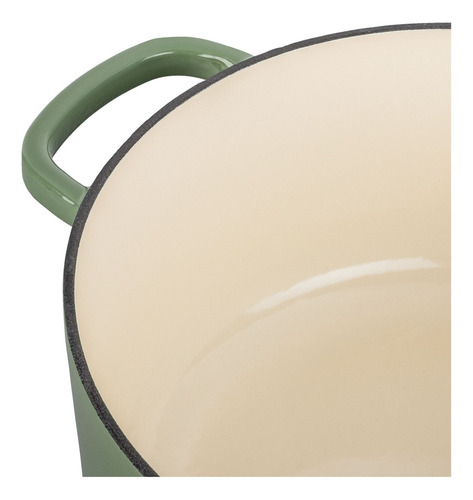 Olla Cocotte Ballarini De Hierro Fundido 26cm Antiadherente Color Verde