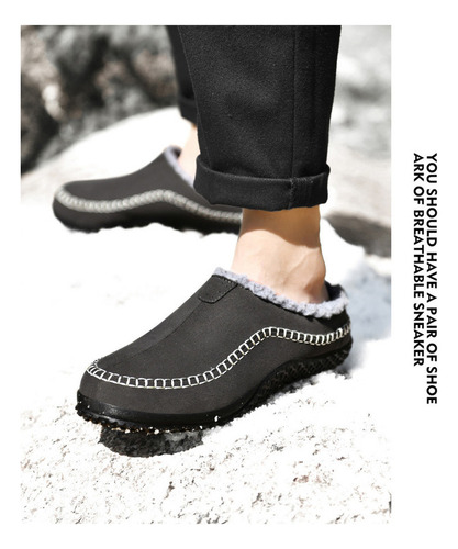 Zapatillas De Estar Por Casa De Algodón Para Hombre