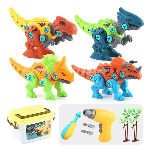 Juguetedinosaurio Para Niños, 4pzs Diy Take Apart Dinosaurio