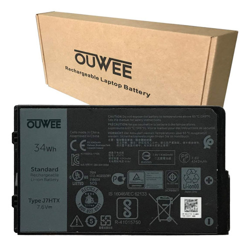 Ouwee J7htx Batería P/ Dell 7202 7212 Rugged Extreme Tablet