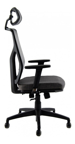 Silla de escritorio Decorarg Cool c/Cabezal C9LT39NM8LYG ergonómica negro y gris con tapizado de mesh y tela