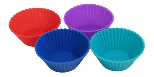 12 Forminhas Mini Cupcake Silicone Redonda Ø 5 Cm Gelatinas