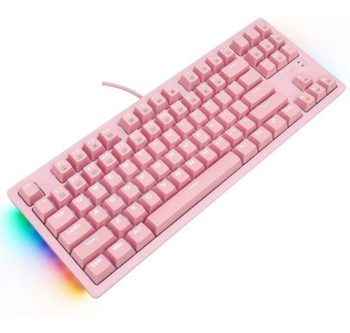 Teclado Gamer Mecanico E-yooso K620 Rgb Rosado - Prophone